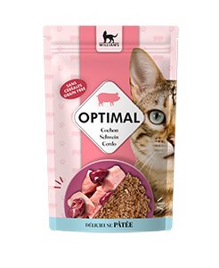 CAT OPTIMAL POUCH CERDO 85 gr.